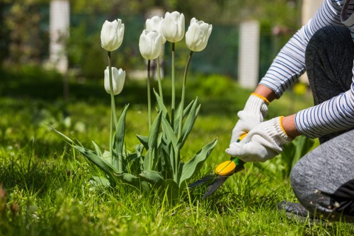 Beautiful residential garden designed by Edmonton landscapers